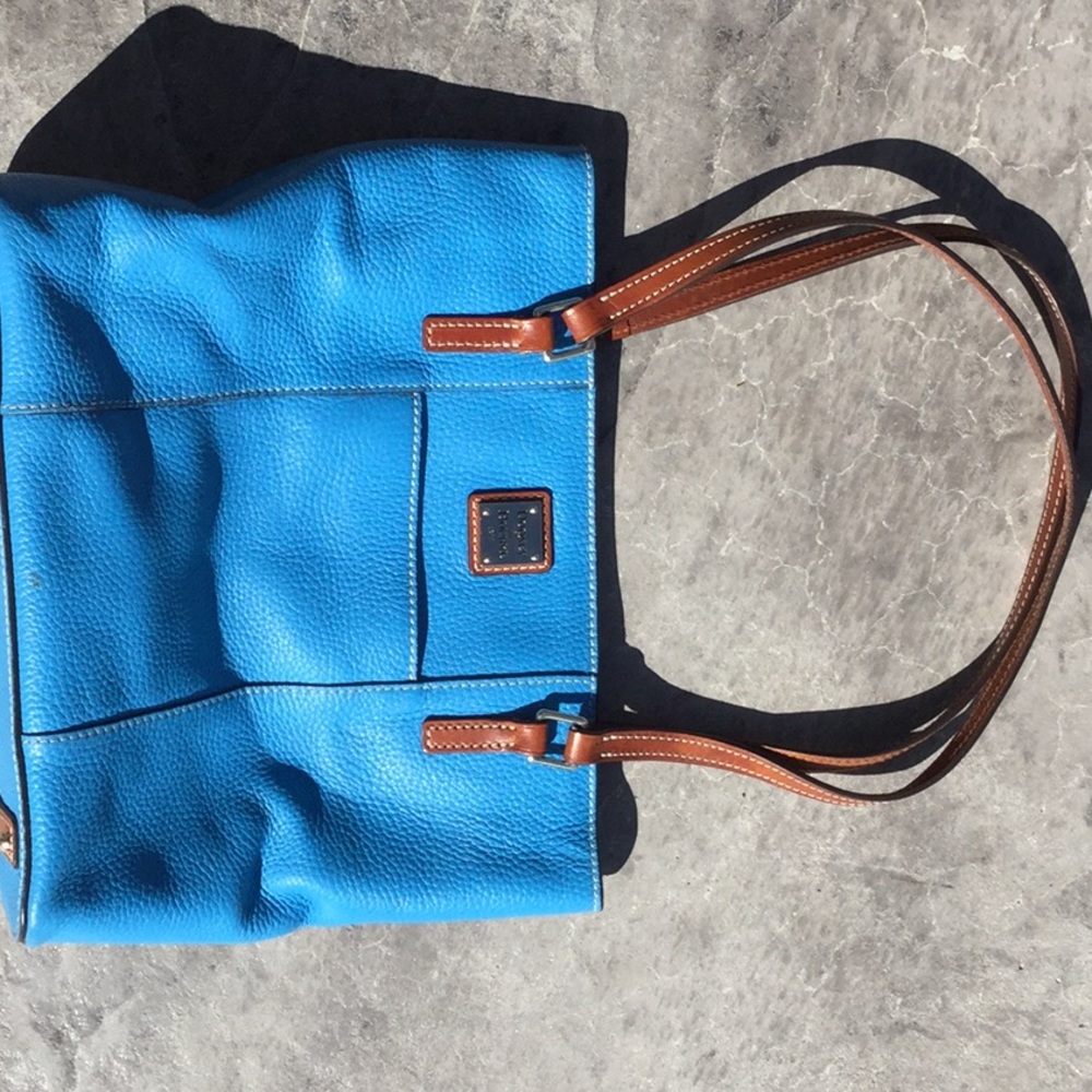 Turquoise Pebble Leather Dooney and Burke purse